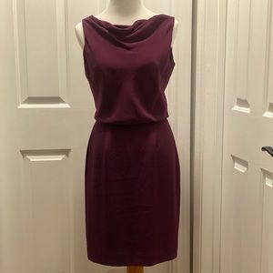 Jones New York burgundy dress sz 8 used 2x